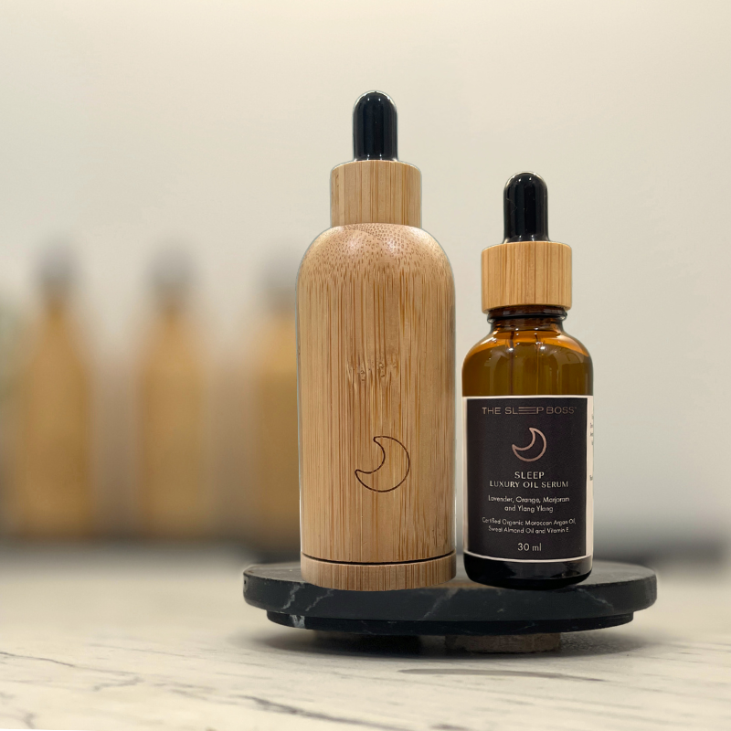 Sleep Luxury Oil Serum in bespoke bamboo casing