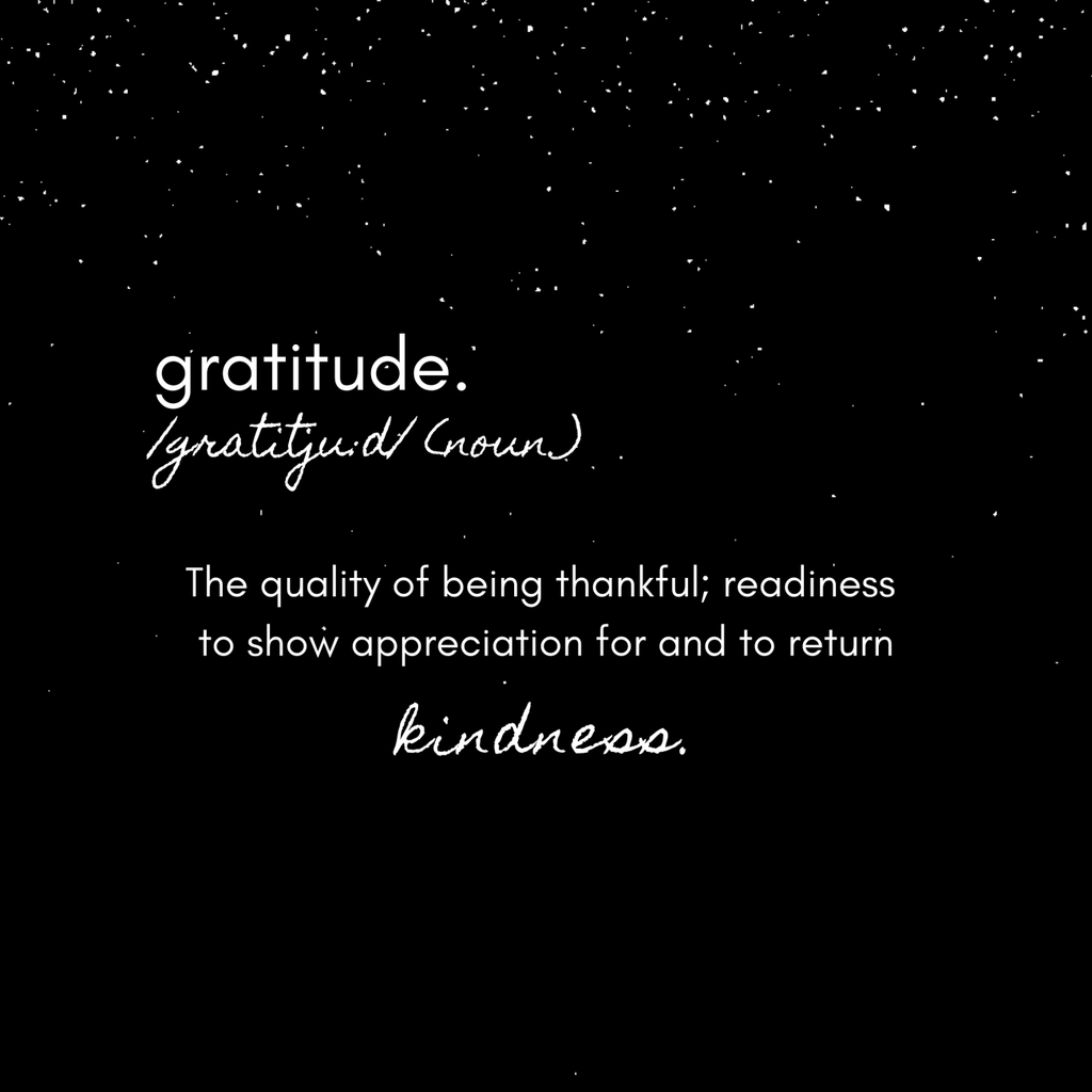 Gratitude with a small “G”