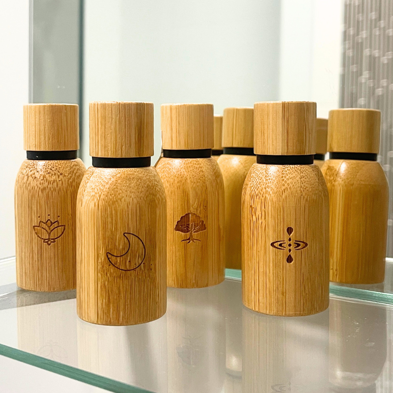 Pure Essential Oil Bundle Set in Bathroom setting