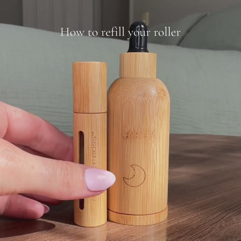 a video showing how to refill your Sleep Boss essential Oil Roller